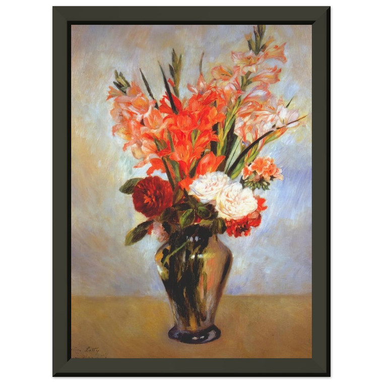 PierreAuguste Renoir  Gladioli Premium Metal Framed Art Print / Poster