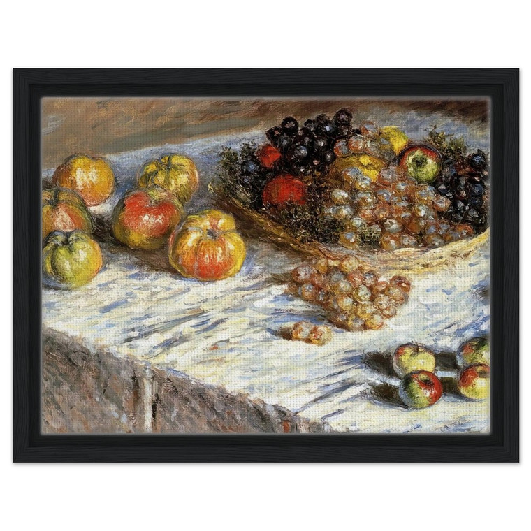 claude monet  Still Life with Apples And Grapes Framed Canvas