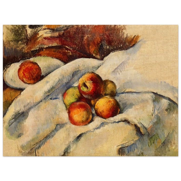 Paul Cezanne  Apples on a Sheet Wood Print