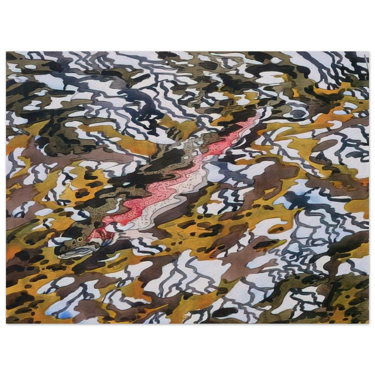 Neil Welliver  Trout and Reflected Tree  1985 Aluminum Print