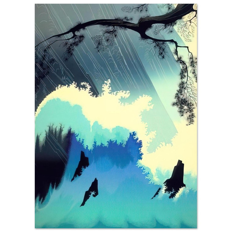 Eyvind Earle  Ocean Splash Fine Art Poster / Art Print