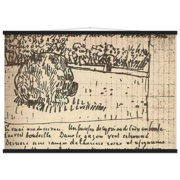 Van Gogh Round Clipped Shrub Public Garden Museum Matte Poster with Hanger