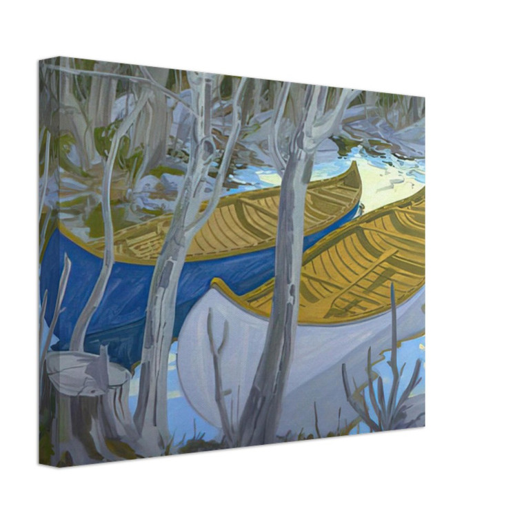Neil Welliver  Two Canoes  Contemporary Realism Canvas