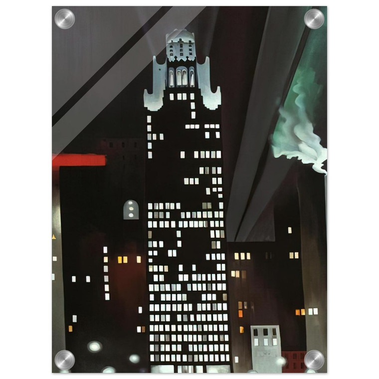 Georgia OKeeffe  Radiator Building  Night New York Acrylic Print