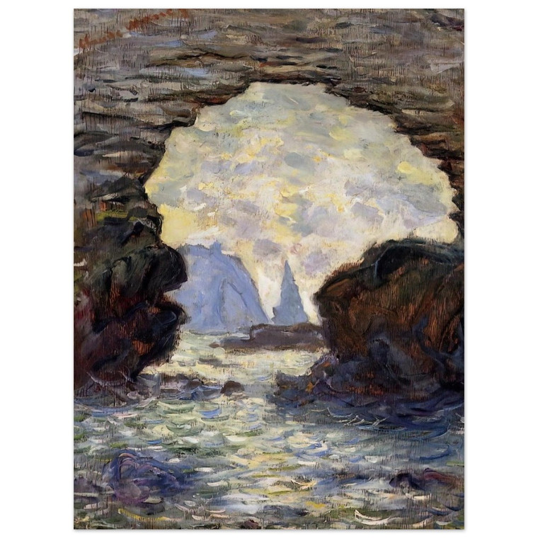 claude monet  The Rock Needle Seen through the Porte dAumont Aluminum Print