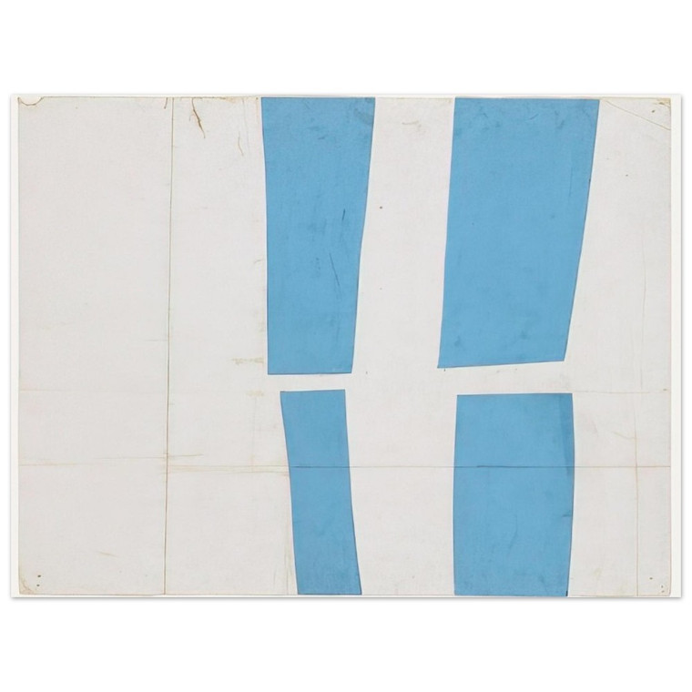 Ellsworth Kelly  Blue and White Aluminum Print