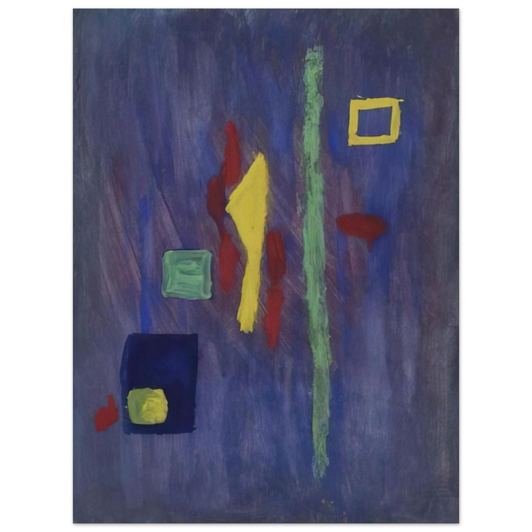 Barnett Newman Untitled Red Yellow Green on Purple Ground Aluminum Print