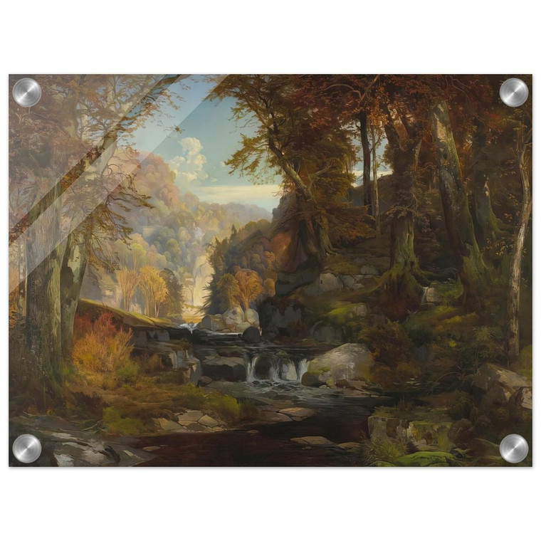 Thomas Moran  A Scene on the Tohickon Creek Autumn Acrylic Print