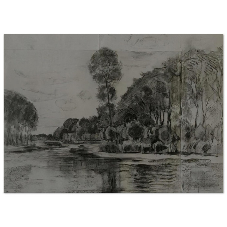 Piet Mondrian  Lonely tree at the Gein Fine Art Poster / Art Print