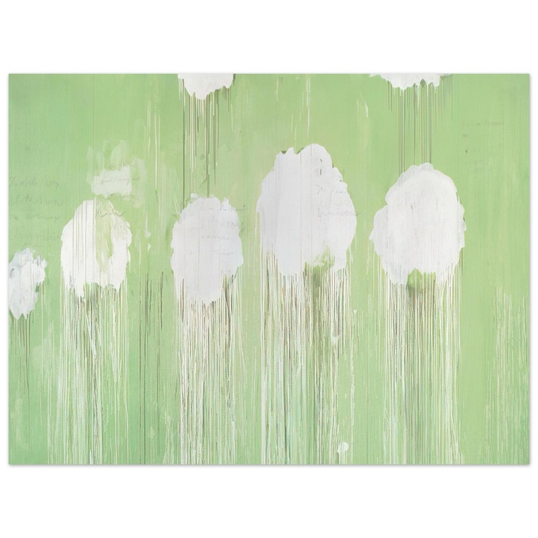 Cy Twombly  Untitled  Peony Blossom Painting  Aluminum Print