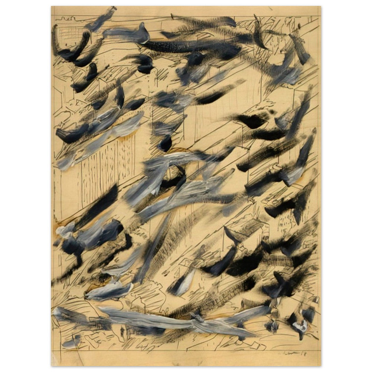 Gerhard Richter  TOWNSCAPE 1968 6 Wood Print