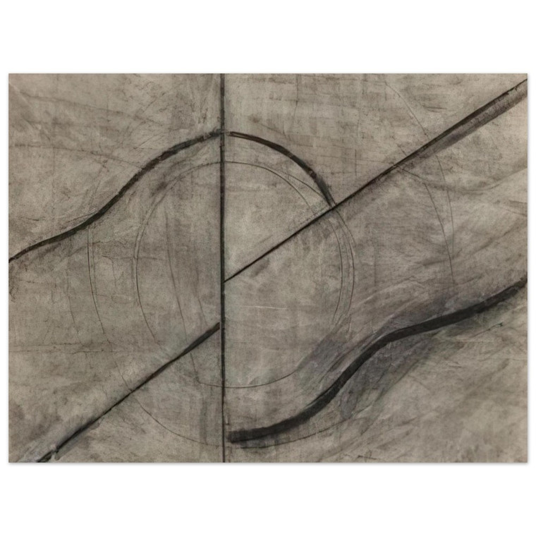 Allan Kaprow  Drawing Based Upon the Breath Aluminum Print