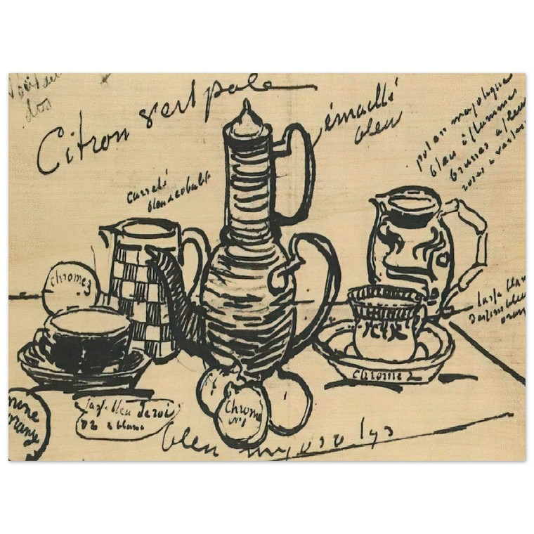 Vincent van Gogh  STILL LIFE WITH COFFEE POT N2 Wood Print
