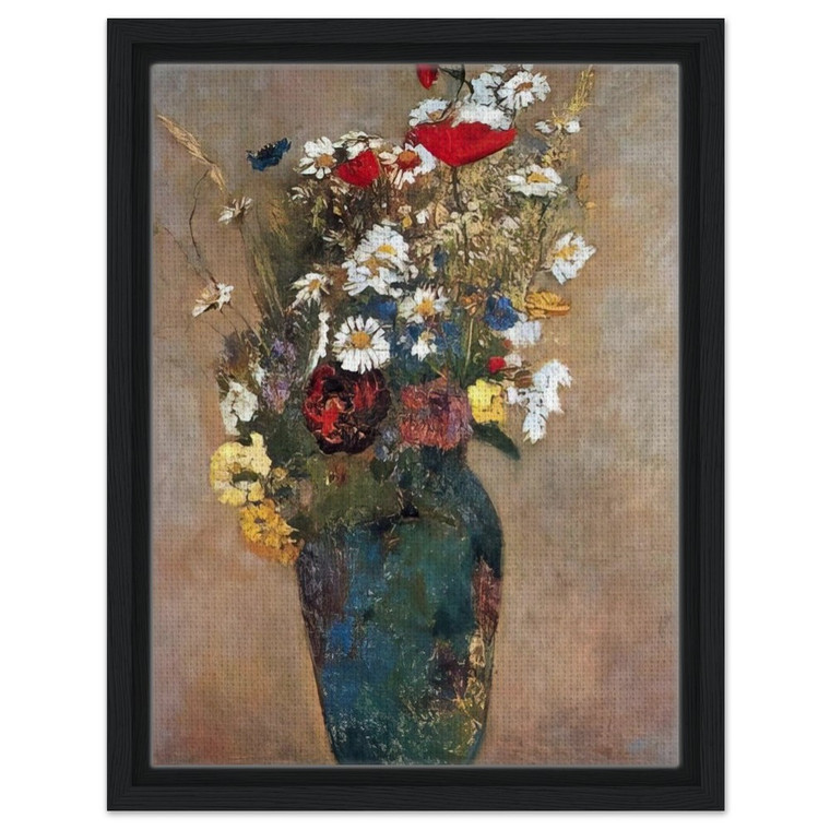 Odilon Redon  Vase with flowers N3 Framed Canvas