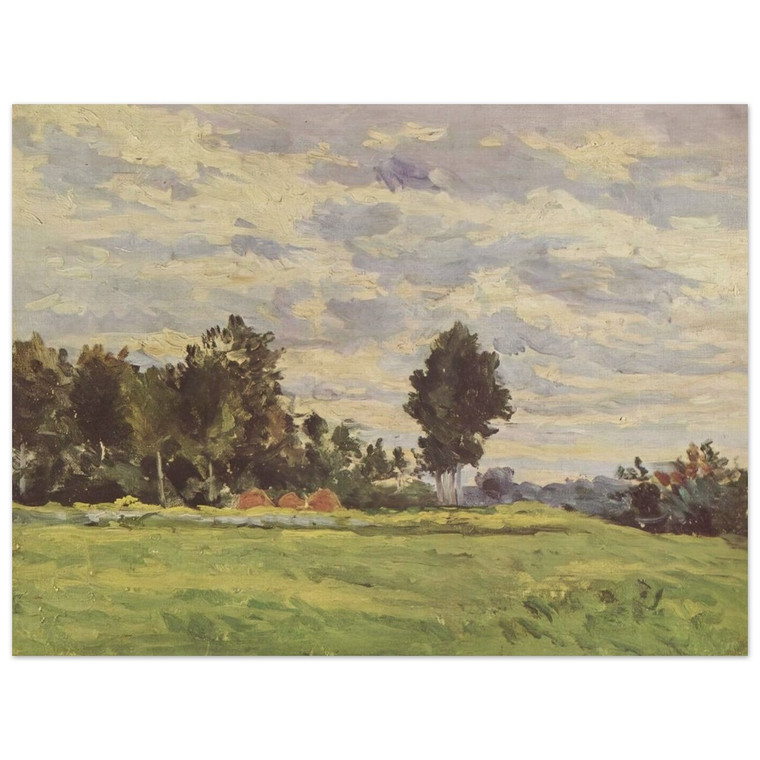 Paul Cezanne  Landscape in the Ile de France Wood Print