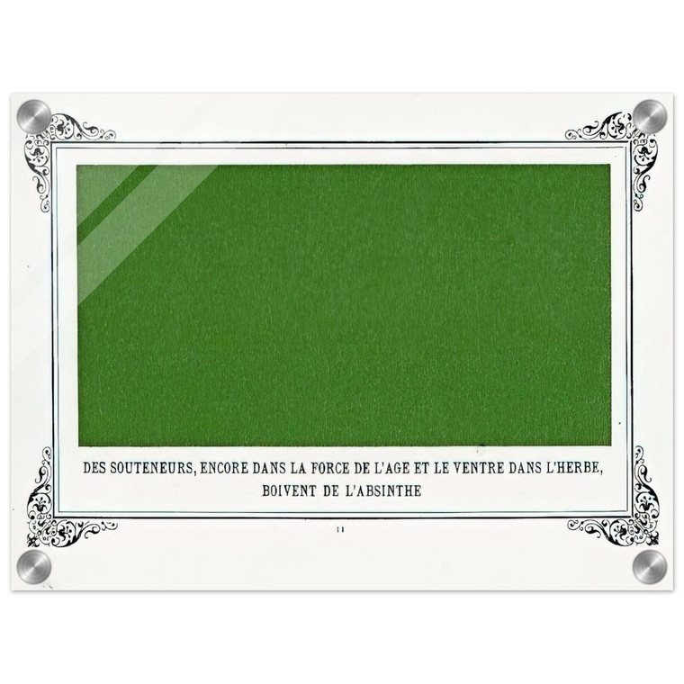 Alphonse Allais Green Backs Drinking Absinthe in Grass Acrylic Print