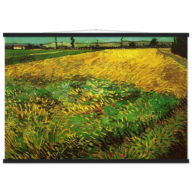 Vincent van Gogh Wheat Field Alpilles Matte Paper Poster with Hanger