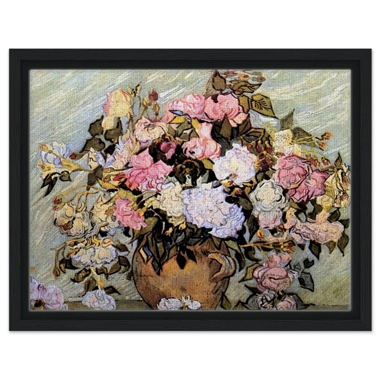 Vincent van Gogh  Still Life Vase with Roses Framed Canvas
