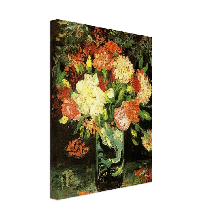 Vincent van Gogh  Vase with Carnations Canvas