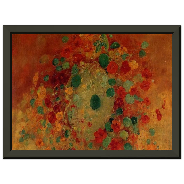 Odilon Redon  NASTURTIUMS Premium Metal Framed Art Print / Poster