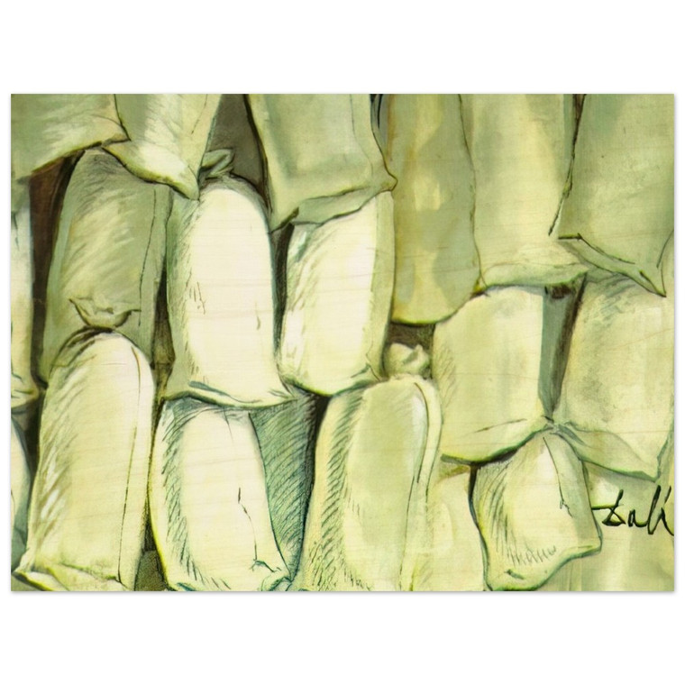 Salvador Dali  SET DESIGN FOR THE BALLET LOS SACOS DEL MOLINERO 3 Wood Print