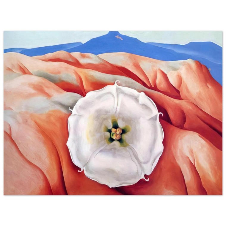 Georgia OKeeffe  Red hills and white flower II Aluminum Print