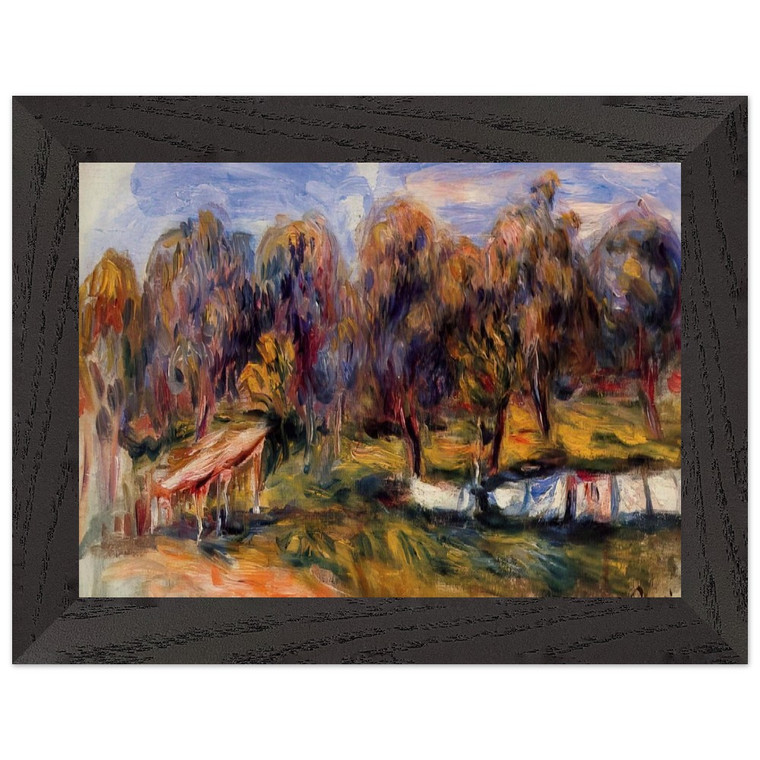 Pierre-Auguste Renoir Landscape with Orchard Wood Framed Art Print Poster