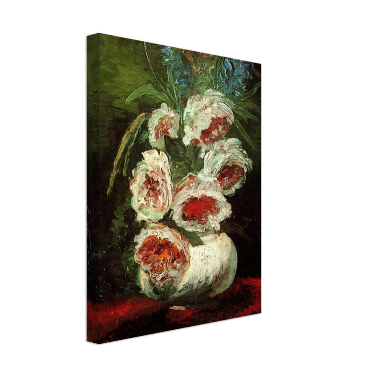 Vincent van Gogh  Vase with Peonies Canvas