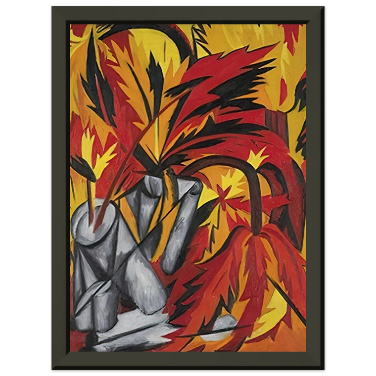 Natalia Goncharova  Flowers  1912 Premium Metal Framed Art Print / Poster