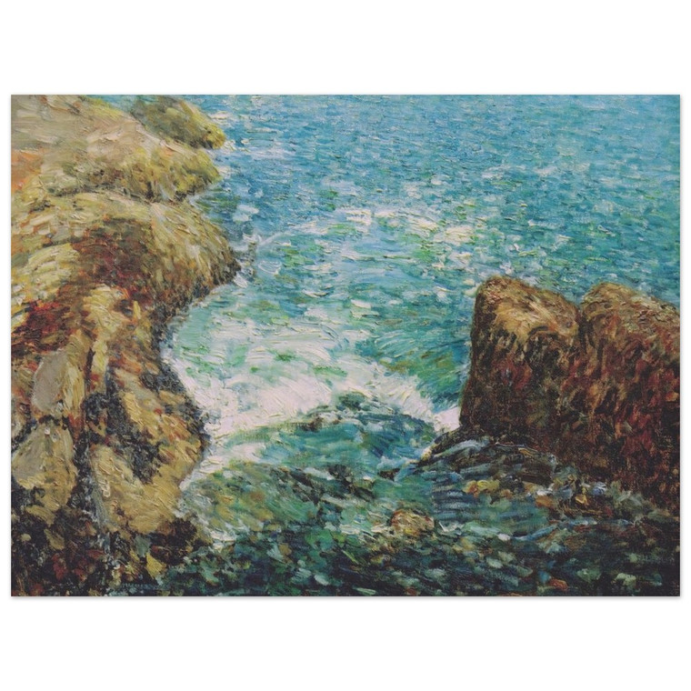 Childe Hassam  Surf and Rocks Aluminum Print
