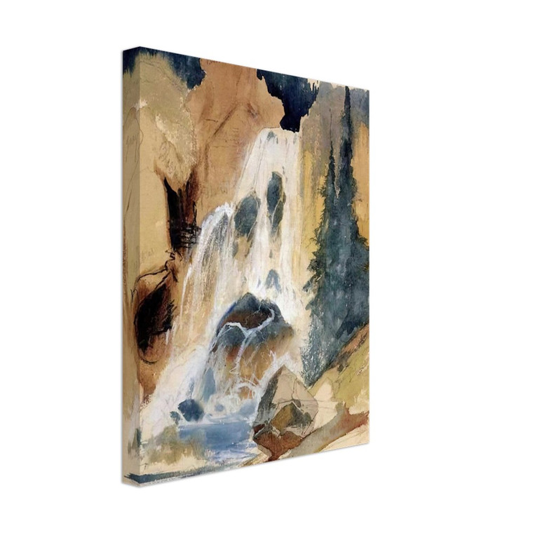 Thomas Moran  Crystal Falls watercolour Canvas