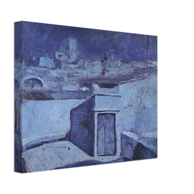 Pablo Picasso  The roofs of Barcelona in the moonlight Canvas