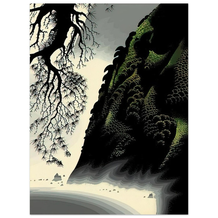 Eyvind Earle  Little Big Sur Aluminum Print