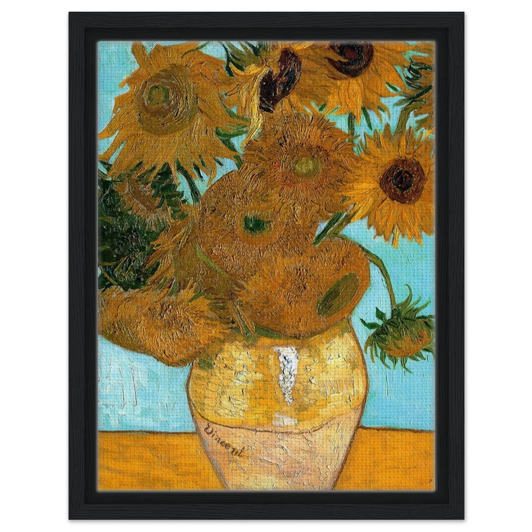 Vincent van Gogh  Still Life  Vase with Twelve Sunflowers Framed Canvas