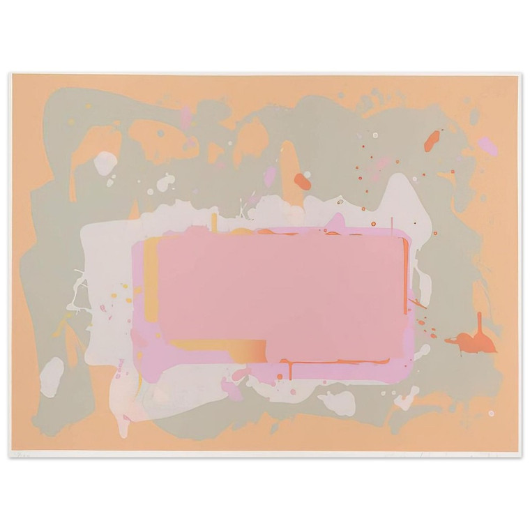 John Hoyland  Yellow and Pink  1971 Aluminum Print