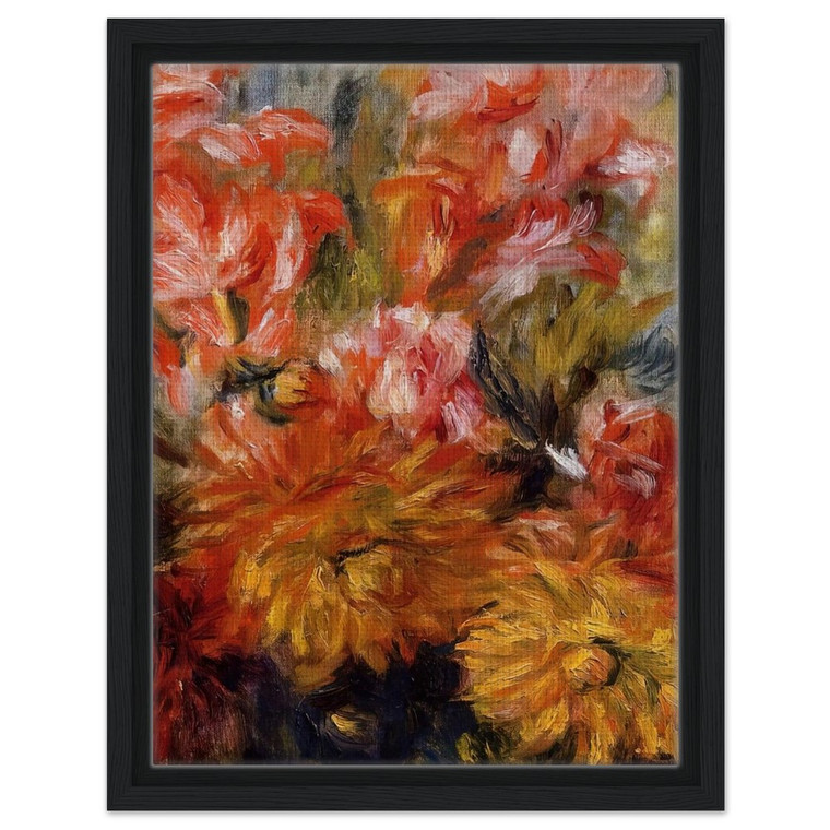 PierreAuguste Renoir  Gladiolas in a Blue Vase Framed Canvas