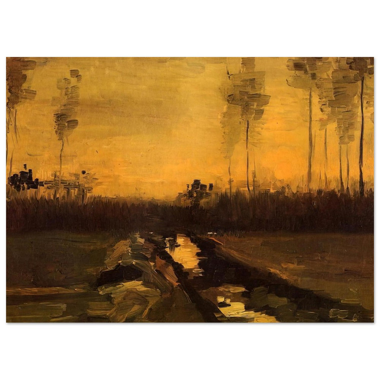 Vincent van Gogh  Landscape at Dusk Fine Art Poster / Art Print