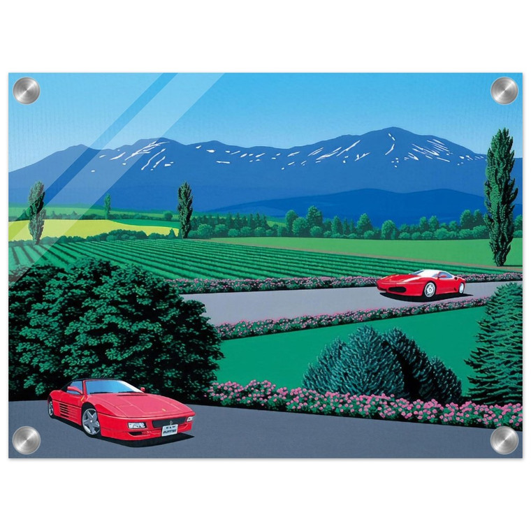 Hiroshi Nagai  Ferraris traversing the lands Acrylic Print