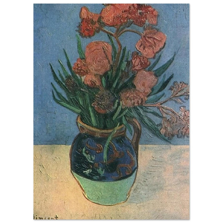 Vincent van Gogh  Still Life Vase with Oleanders Fine Art Poster / Art Print