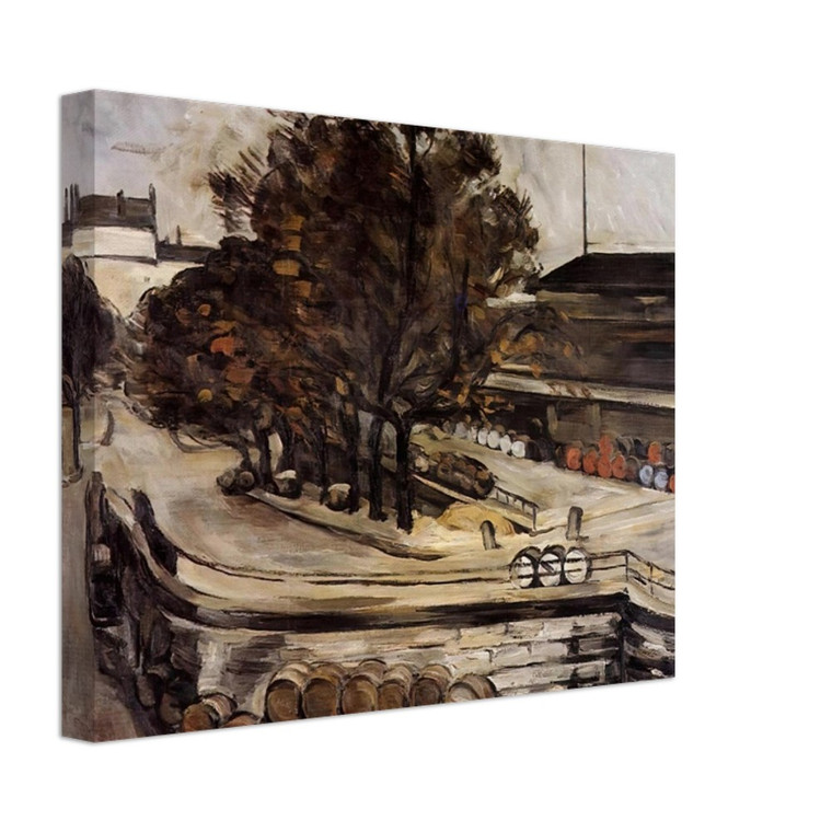 Paul Cezanne  The Wine Market at Jussieu Canvas