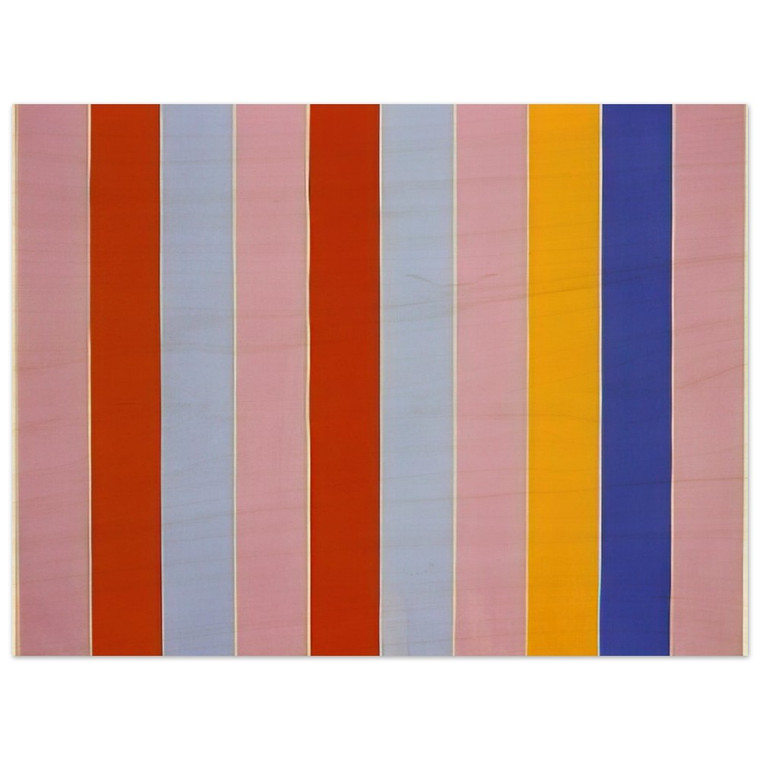 Gene Davis  Peeping Wall  1960 Wood Print