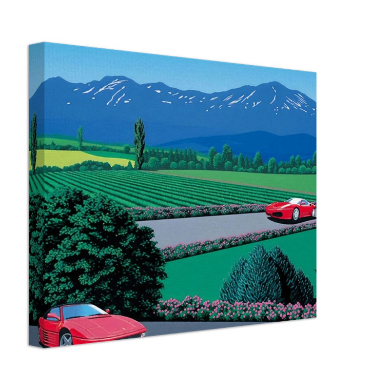 Hiroshi Nagai  Ferraris traversing the lands Canvas