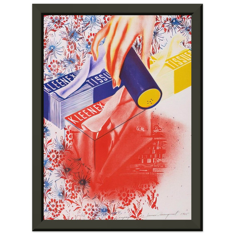 James Rosenquist  Campaign Premium Metal Framed Art Print / Poster