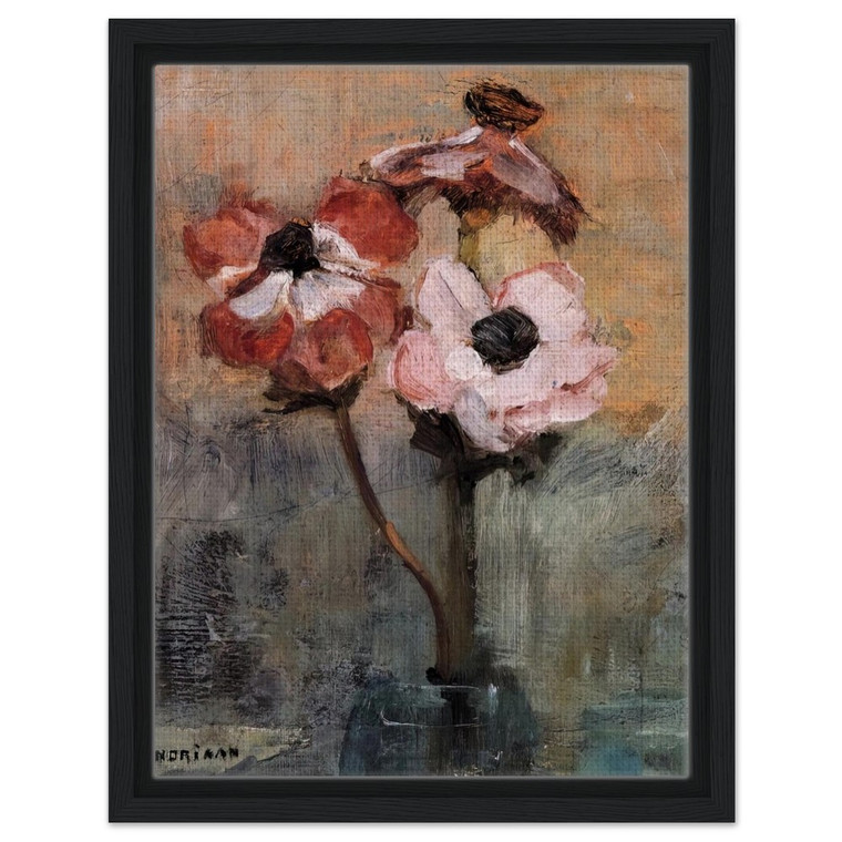 Piet Mondrian  Anemones in a Vase Framed Canvas