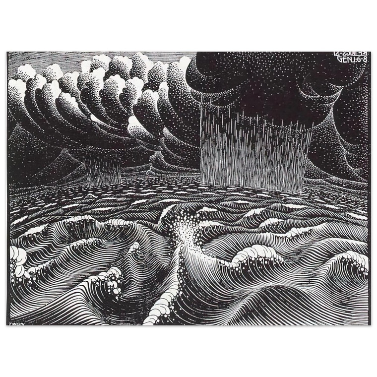 MC Escher  THE 2ND DAY OF THE CREATION Aluminum Print