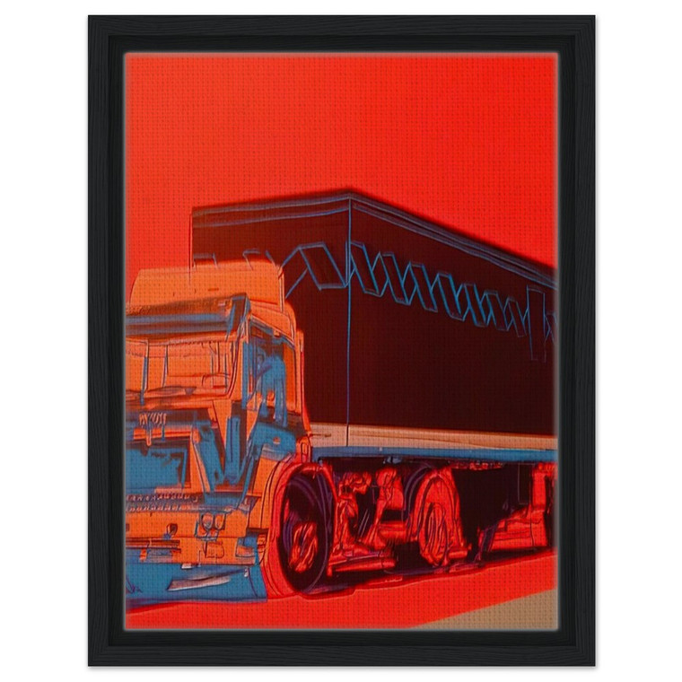Andy Warhol  Truck Announcement Framed Canvas