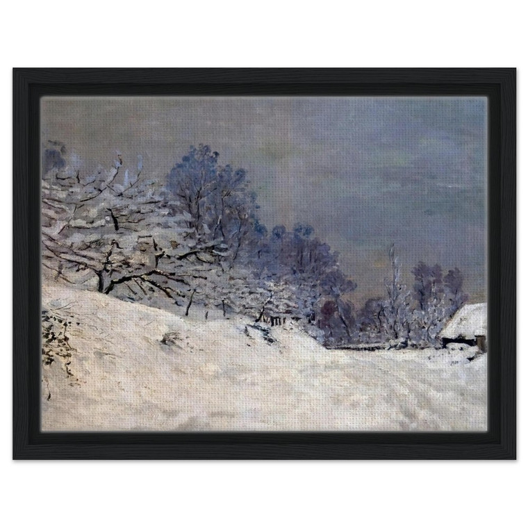 claude monet  The Road in front of SaintSimeon Farm in Winter Framed Canvas