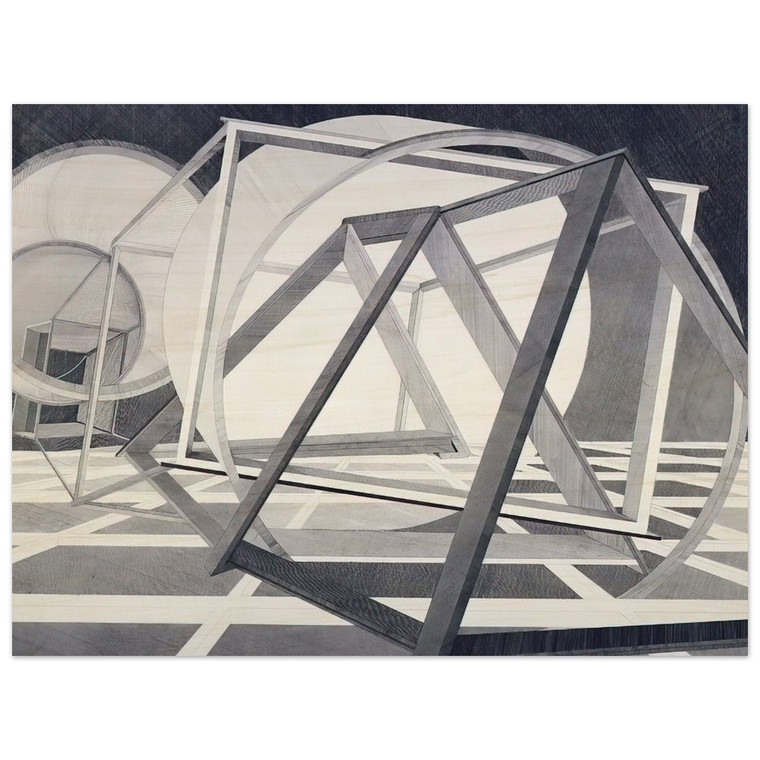 Al Held  Straits of Malacca Wood Print