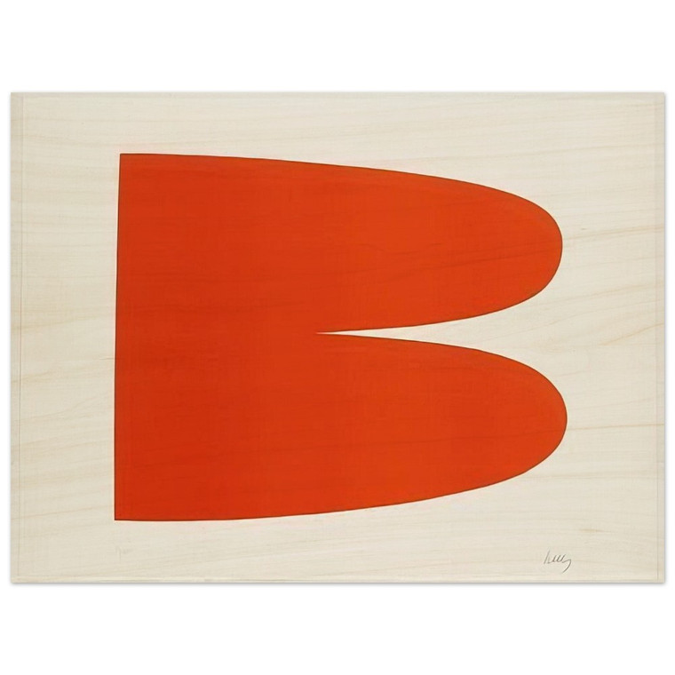 Ellsworth Kelly RedOrange Suite of 27 Color Lithographs Wood Print