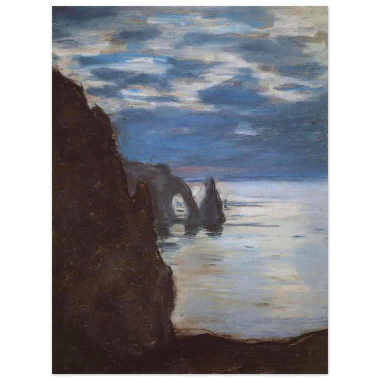 claude monet  Etretat the Needle Rock and Porte dAval Aluminum Print
